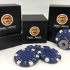 Jeton de poker magnétique et 3 jetons de poker | Tango Magic - Bleu - Murphy's Magic