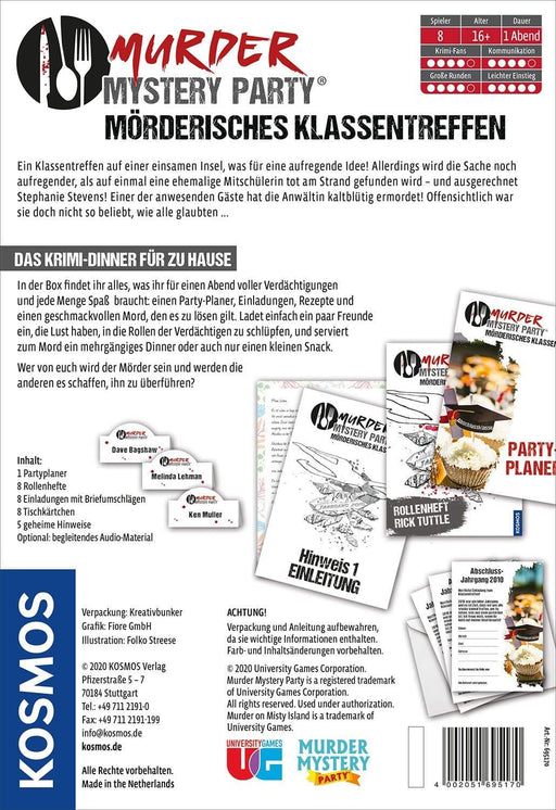 Murder Mystery Party - Mörderisches Klassentreffen Kosmos bei Deinparadies.ch