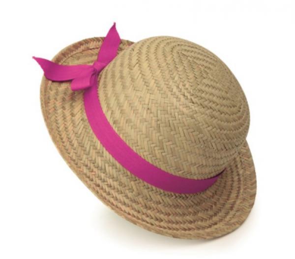 Chapeau de paille avec ruban violet enfants Egmont Toys Deinparadies.ch