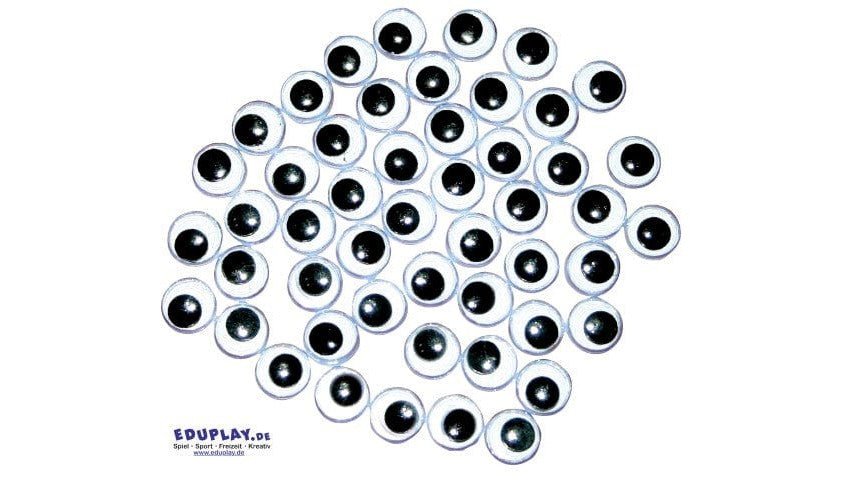 Movable wiggly eyes black/white ø8mm (50 pcs.) Eduplay at Deinparadies.ch