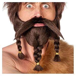 Warrior Bart mit Zopf braun Various bei Deinparadies.ch