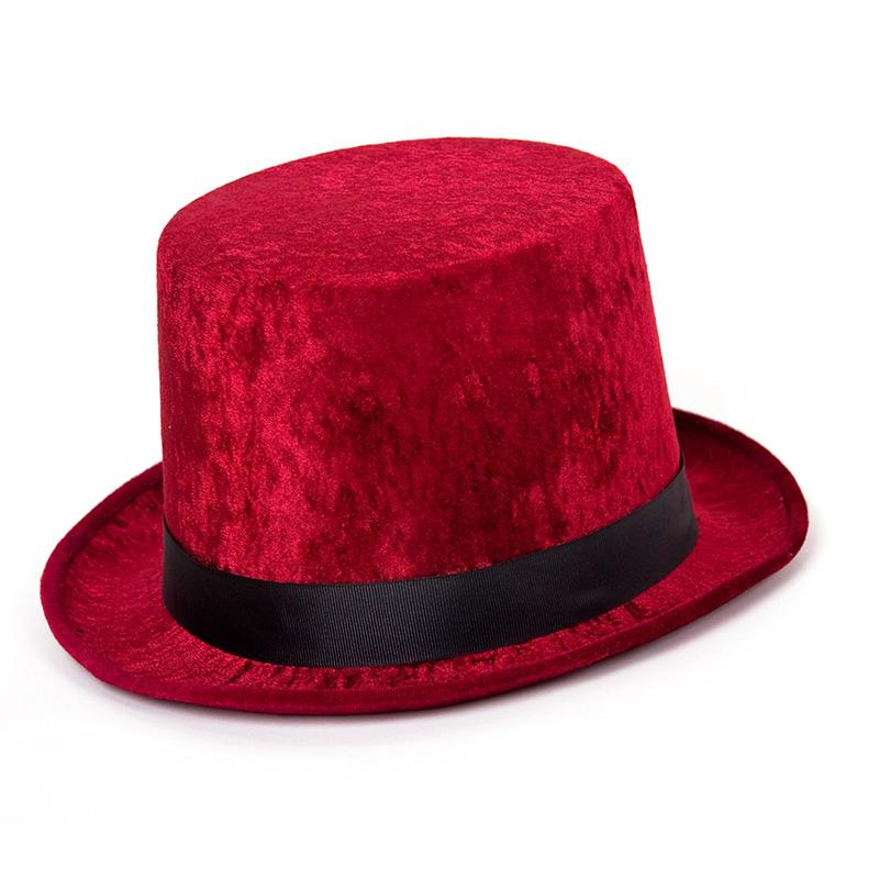 Zylinderhut Samt rot Festartikel Müller bei Deinparadies.ch